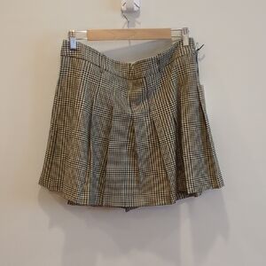 Y2K Indie Sleeze Preppy Gray Plaid Mini Skirt Maison D' Amelie Size Large NWT